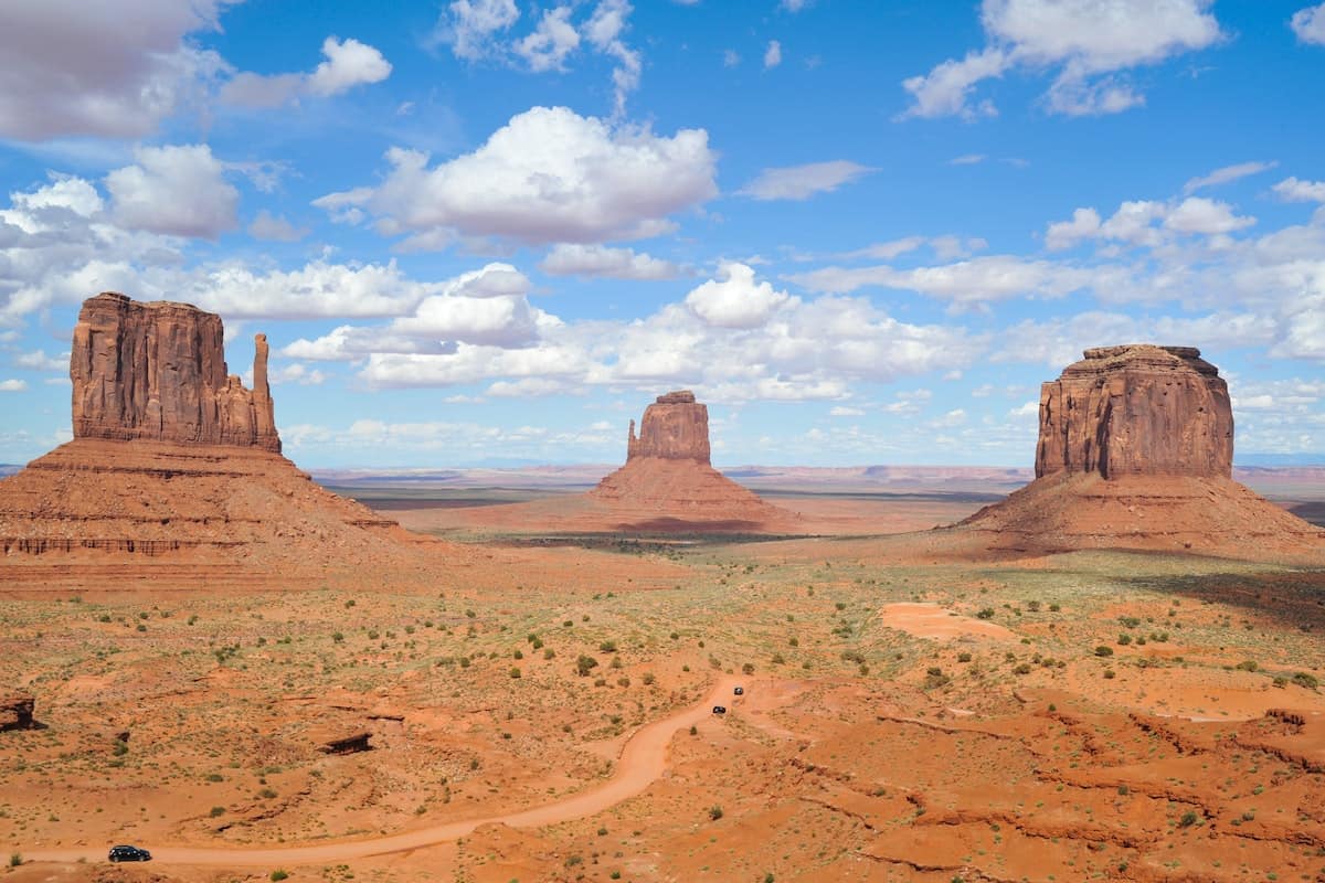 Brown rock formations in Arizona